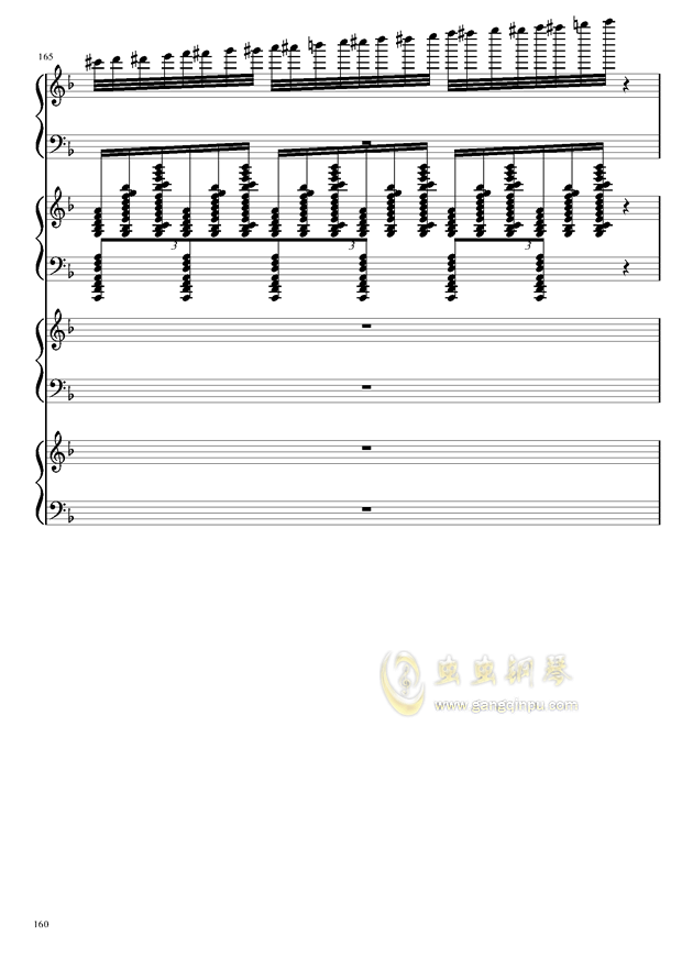 EX死亡华尔兹钢琴谱