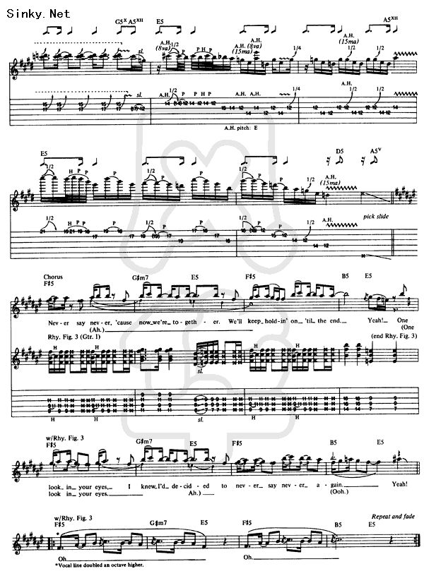 never say never(01)吉他谱