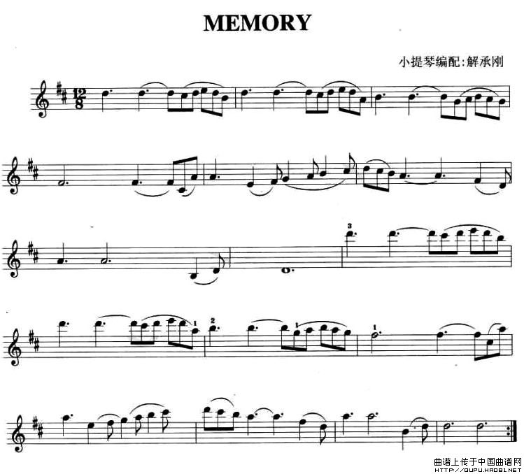 MEMORY小提琴谱