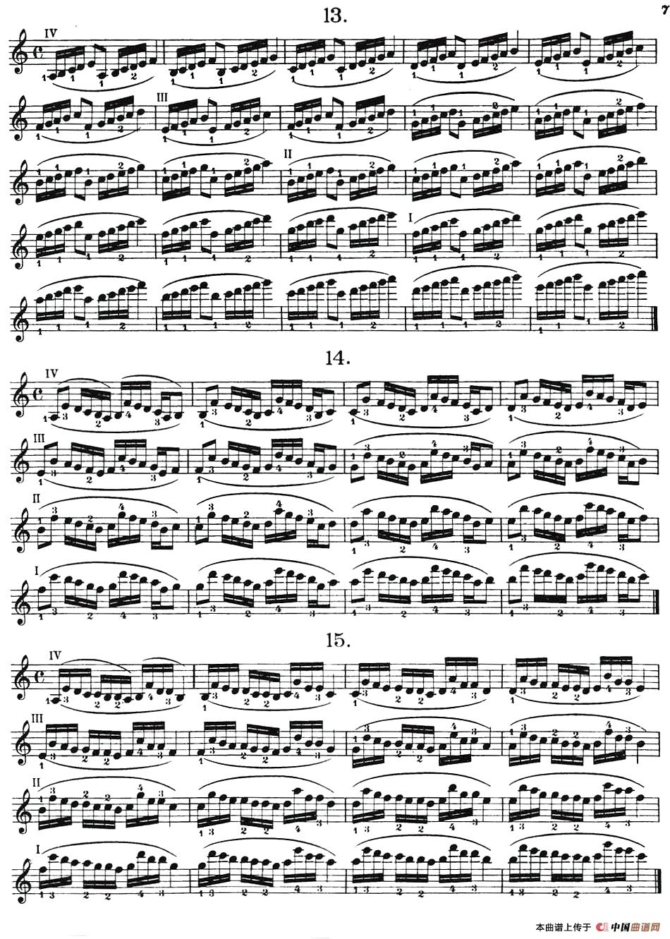 小提琴换把练习·作品第八号（第二节）小提琴谱