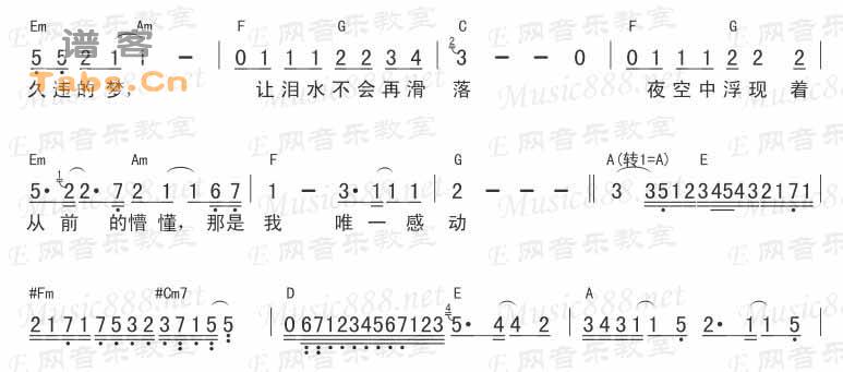 绿色频道《梦》吉他谱