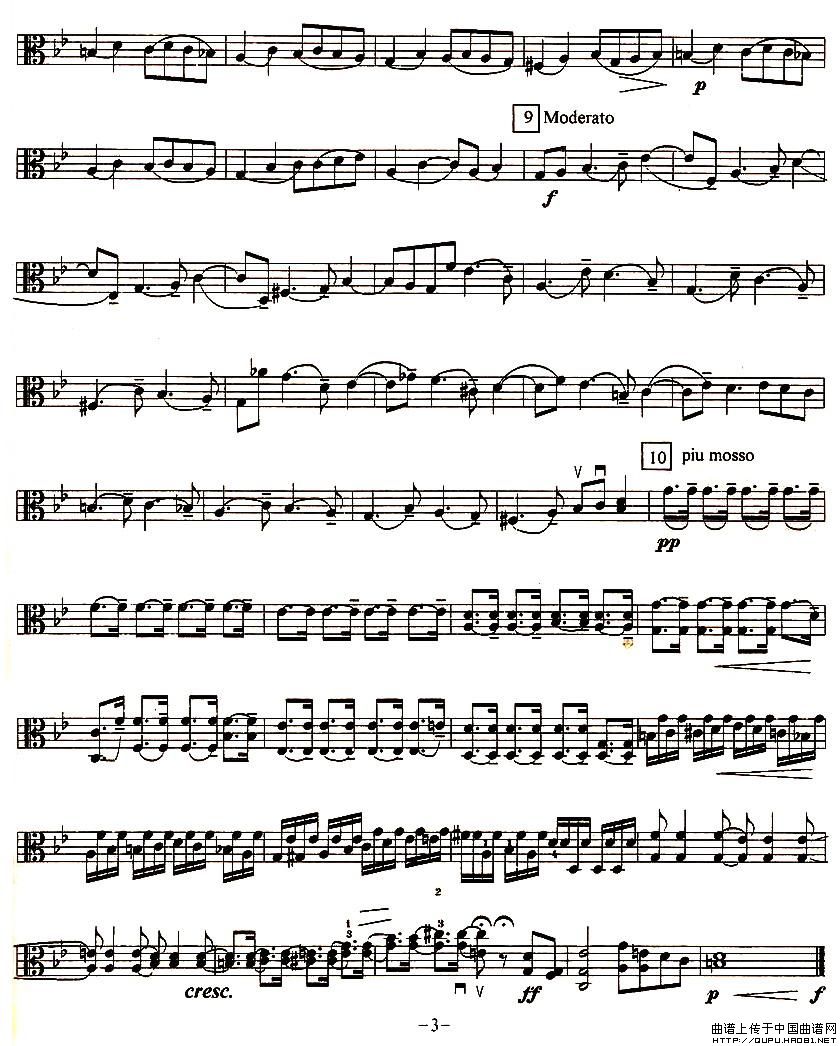 帕萨卡利亚（四重奏之中提琴）小提琴谱