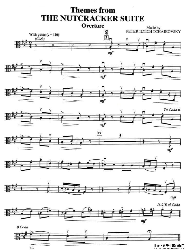 THE NUTCRACKER SUITE（中提琴谱）小提琴谱