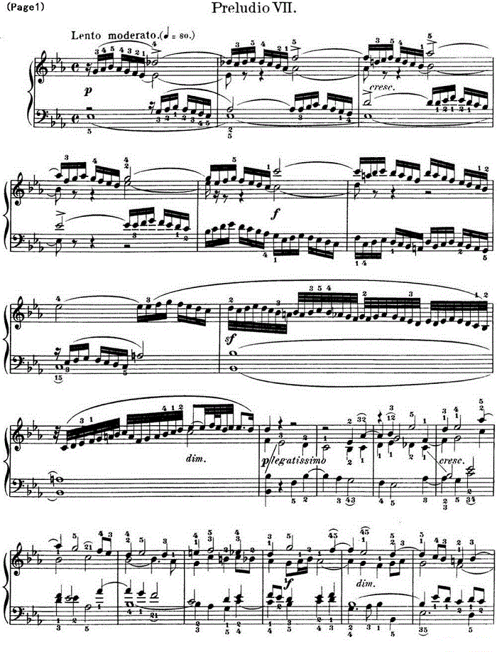 巴赫《平均律钢琴曲集·第一卷》之前奏曲（NO.7）