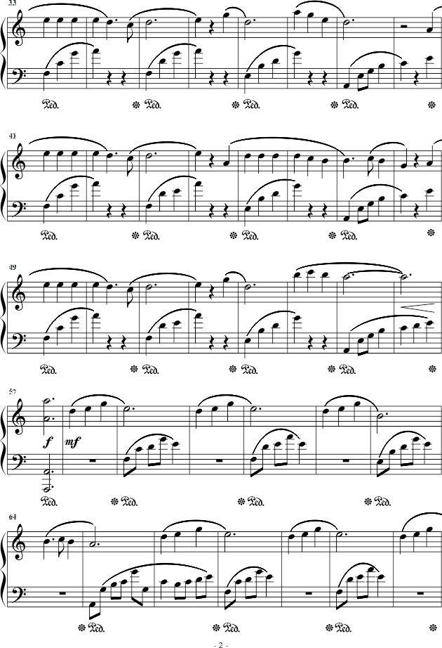 钢琴版 - 锦鲤抄钢琴谱