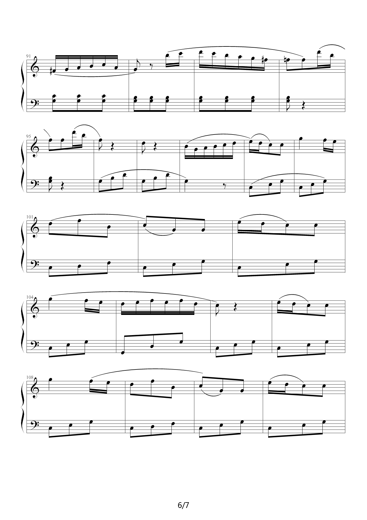 克列门蒂小奏鸣曲Op.36 No.1（三个乐章） C调钢琴谱