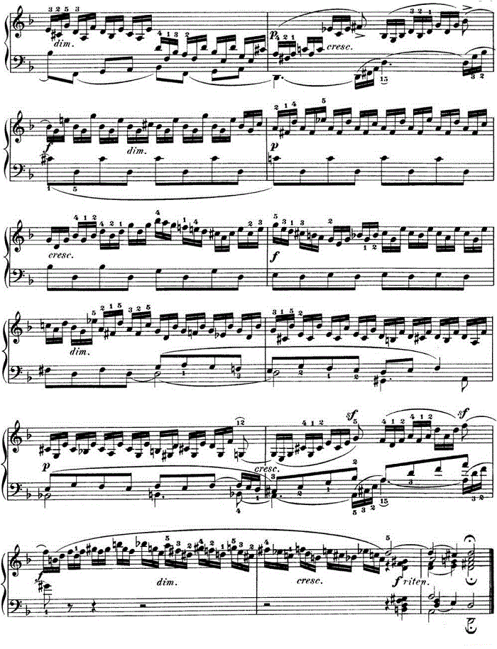 巴赫《平均律钢琴曲集·第一卷》之前奏曲（NO.6）