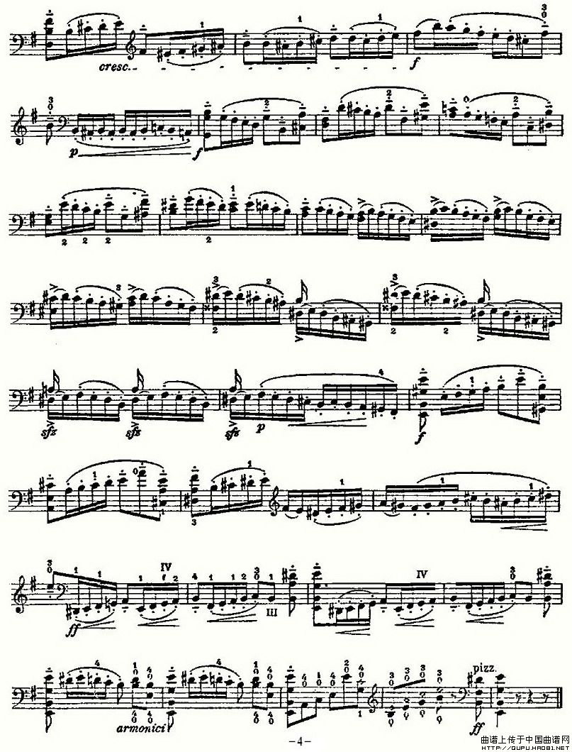 PIATTI 12 Caprices 之12小提琴谱