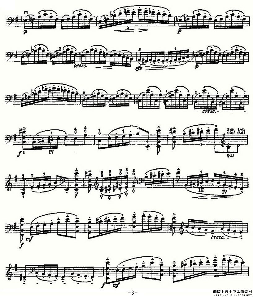 PIATTI 12 Caprices 之12小提琴谱