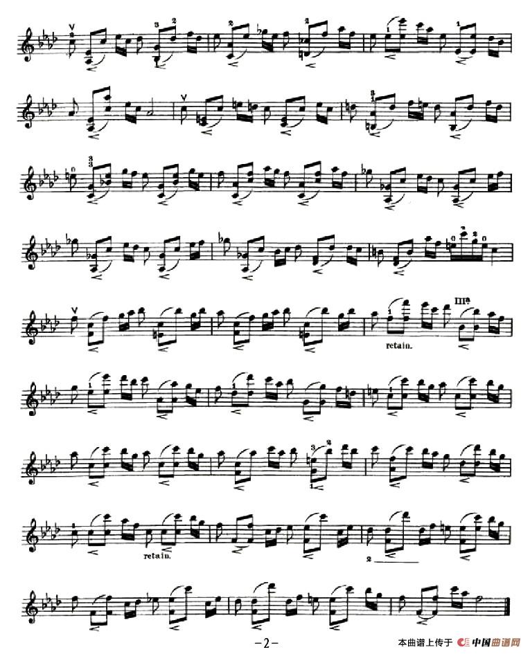 42首练习曲或隨想曲之37小提琴谱