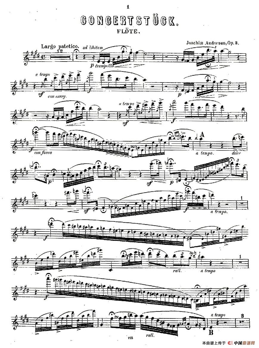 Concertstück . Op.3.-flute长笛谱