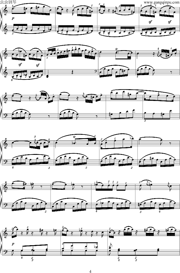 莫扎特k330第一乐章钢琴谱