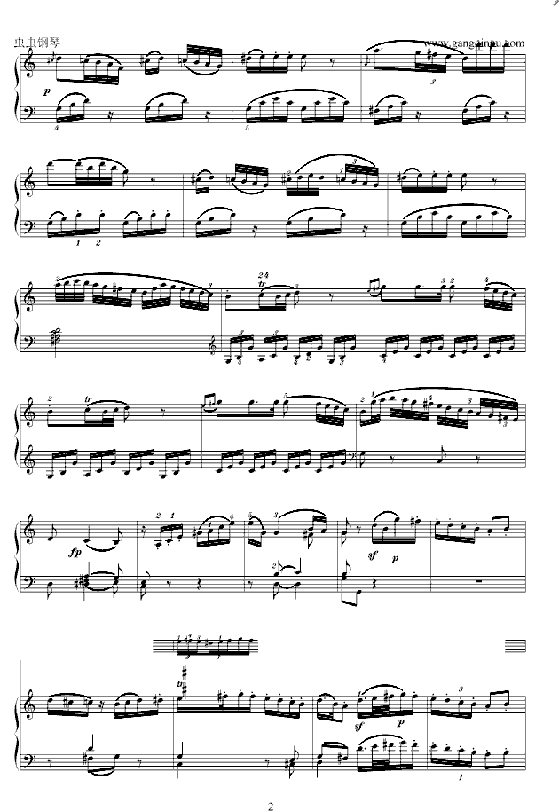 莫扎特k330第一乐章钢琴谱