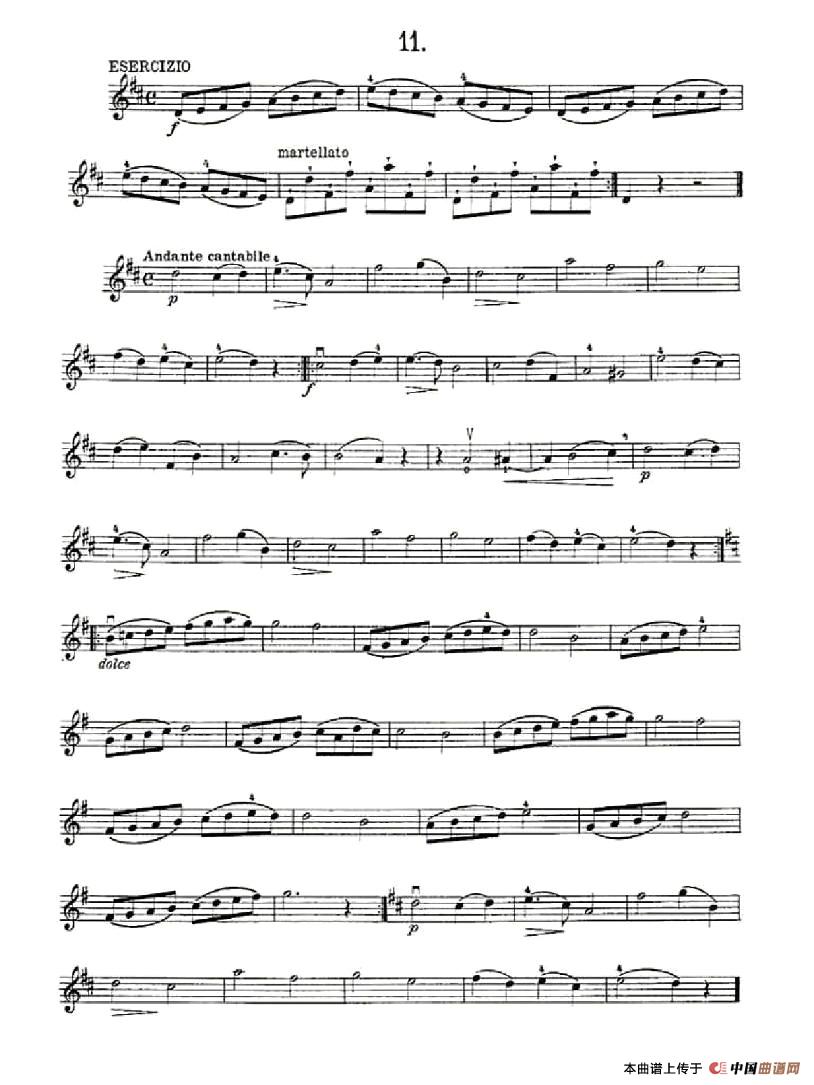 36首容易旋律之11—20作品.48小提琴谱