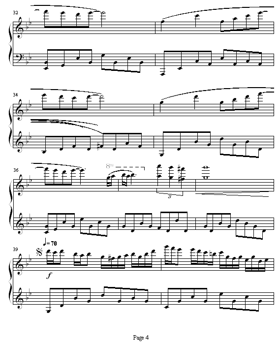 星空的钢琴手钢琴谱