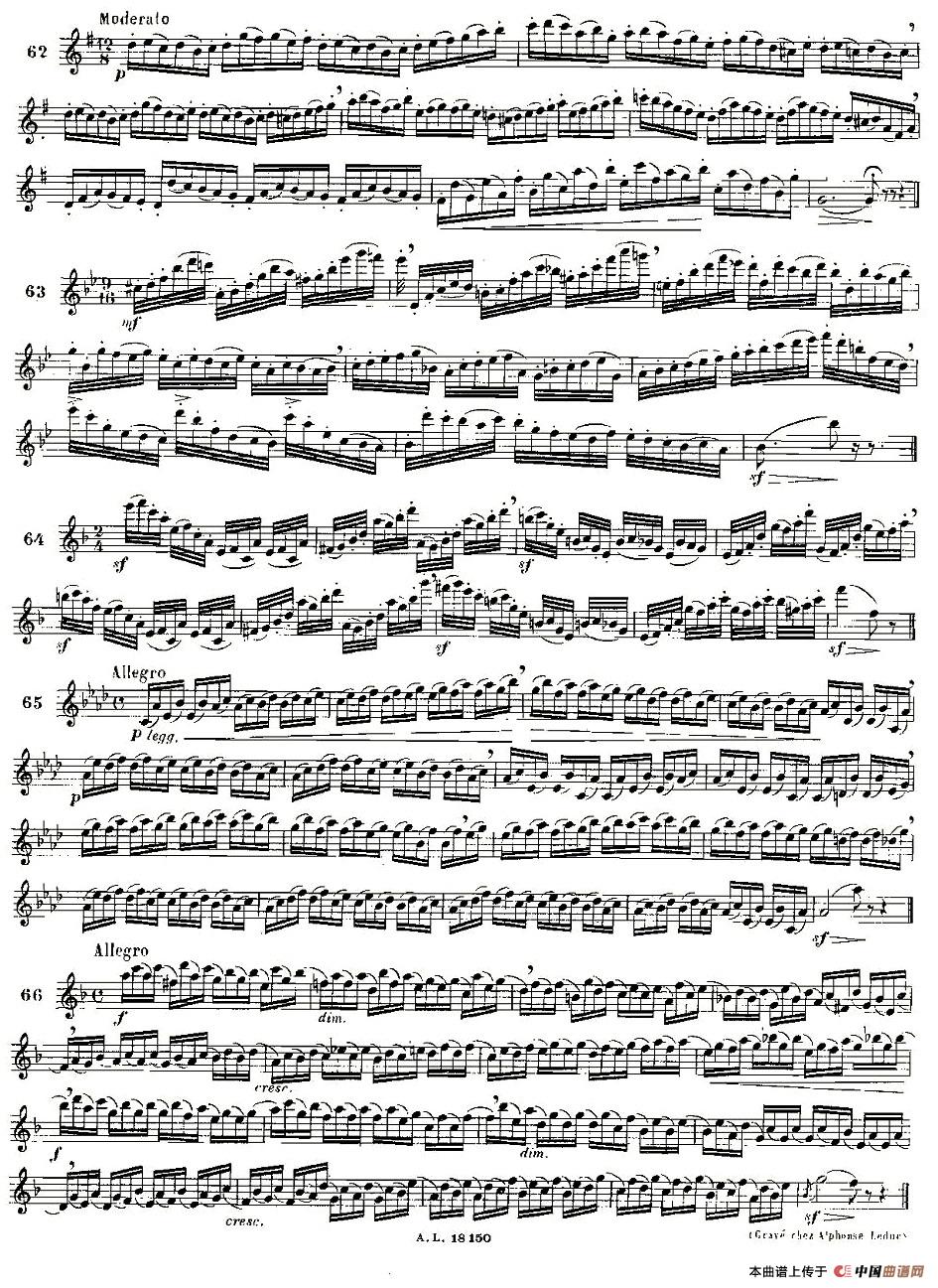 moyse - 100首练习曲之50-66长笛谱