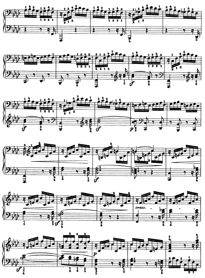 热情奏鸣曲-作品57号(第二十三钢琴奏鸣曲) 钢琴谱