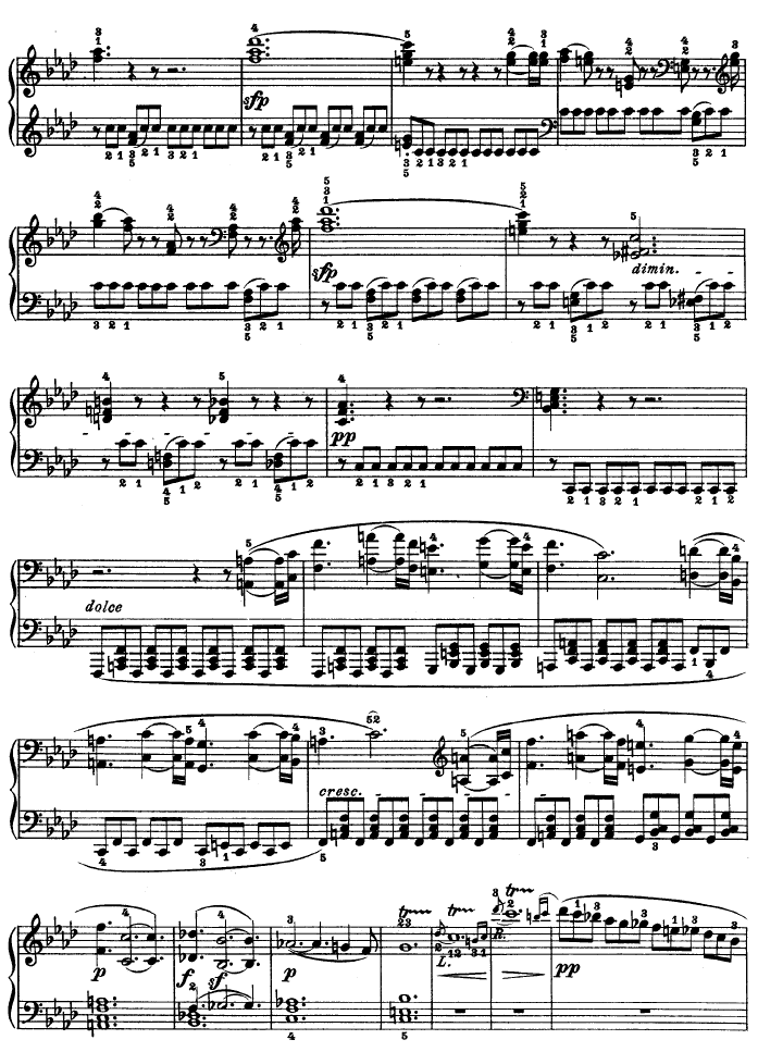 热情奏鸣曲-作品57号(第二十三钢琴奏鸣曲) 钢琴谱