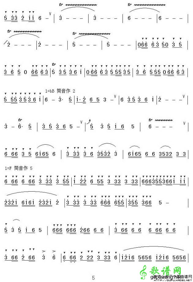 【潇湘银河笛子谱】