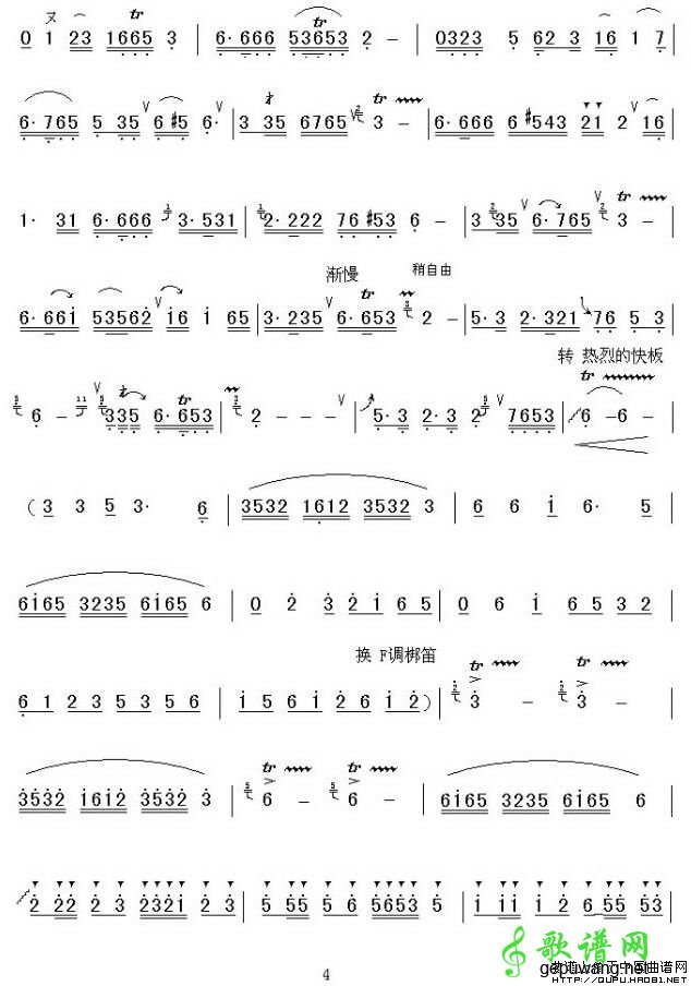 【潇湘银河笛子谱】