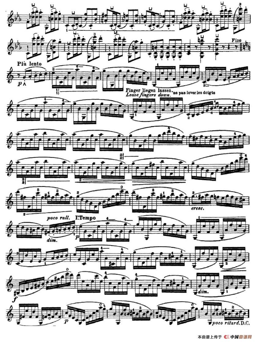 让·德尔菲·阿拉尔-12首小提琴隨想练习曲之20小提琴谱