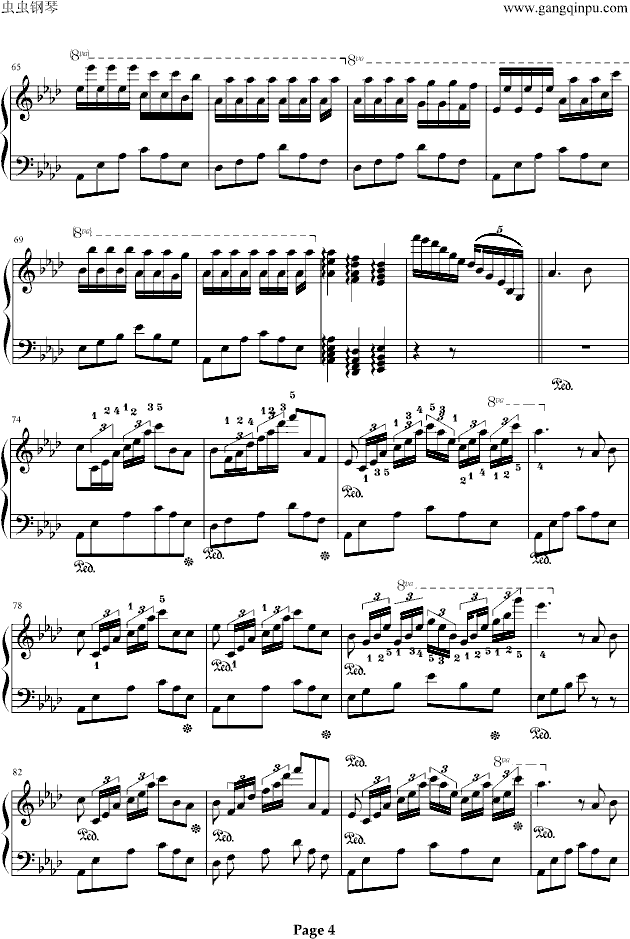 甜蜜奏鸣曲（三连音附指法）钢琴谱