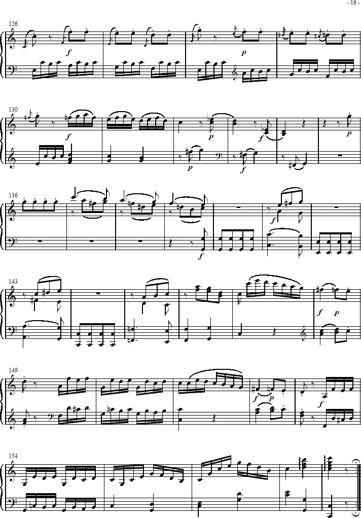 奏鸣曲 Sonatas K279 Mvt.3钢琴谱