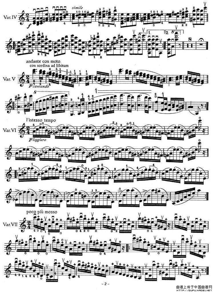 Caprice No.24小提琴谱