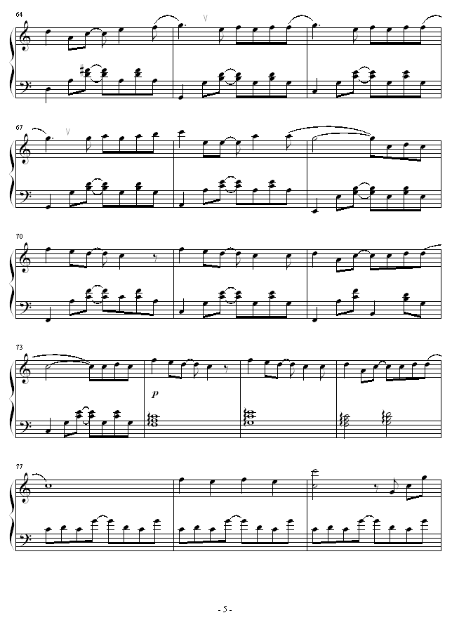 猫的报恩 - 主题曲-風になる钢琴谱
