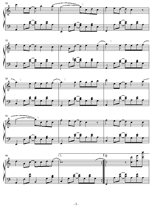 猫的报恩 - 主题曲-風になる钢琴谱