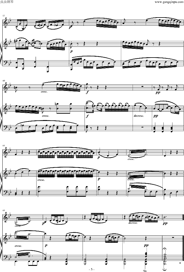 贝多芬-春天奏鸣曲第二乐章钢琴谱