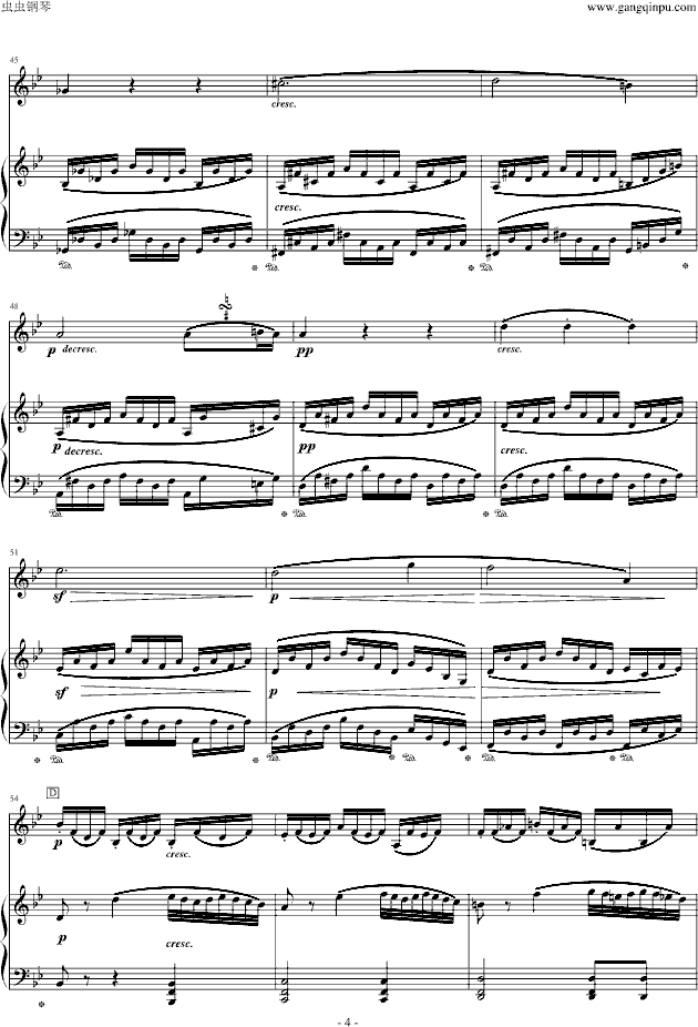 贝多芬-春天奏鸣曲第二乐章钢琴谱