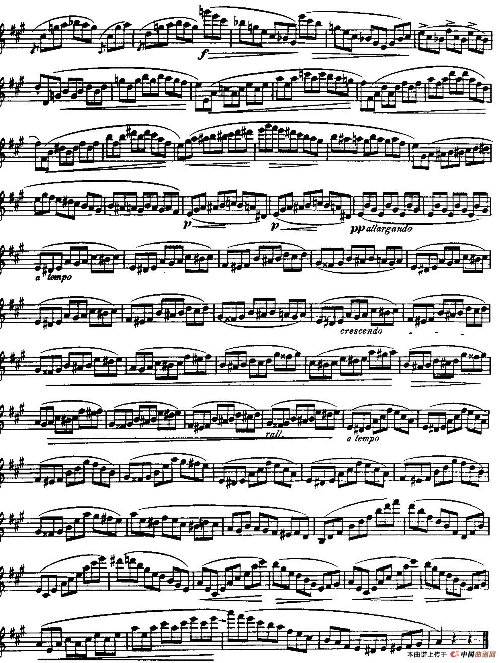 柯勒长笛练习曲作品33号（第三册）（3）长笛谱