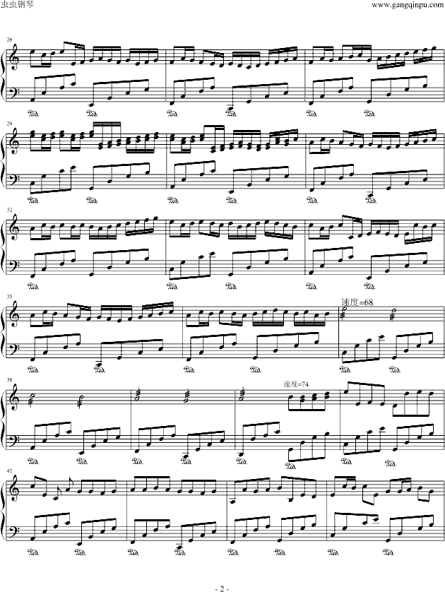 卡农-stvenLi版钢琴谱