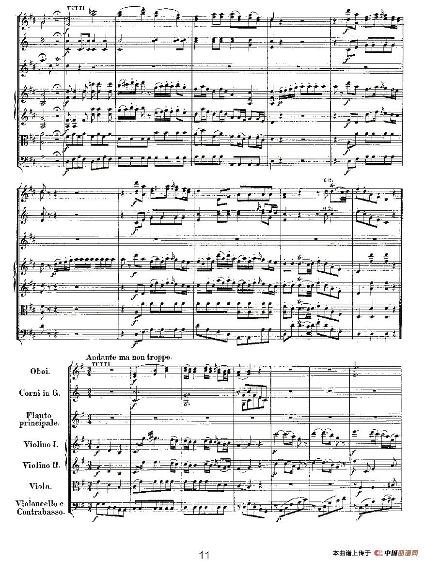 Concerto in D for（D大调长笛协奏曲）长笛谱
