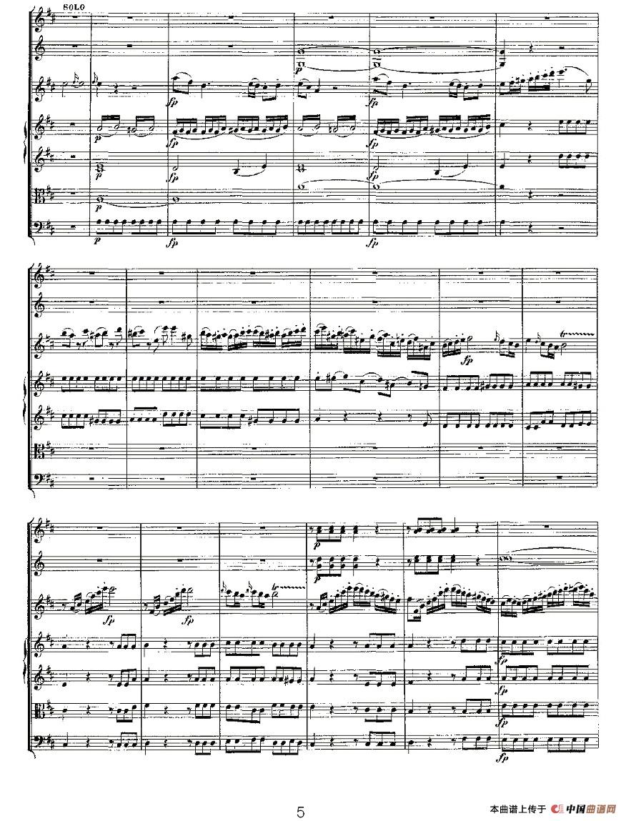 Concerto in D for（D大调长笛协奏曲）长笛谱