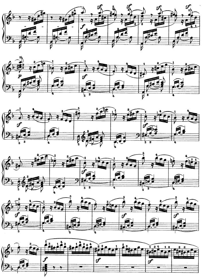 暴风雨-d小调第十七钢琴奏鸣曲 - Op.31—2钢琴谱