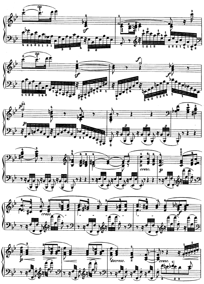 暴风雨-d小调第十七钢琴奏鸣曲 - Op.31—2钢琴谱