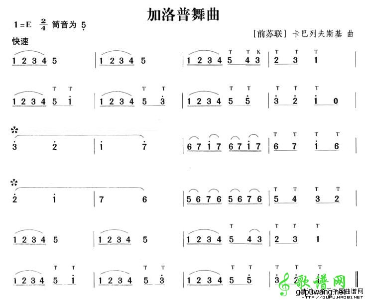 【加洛普舞曲笛子谱】