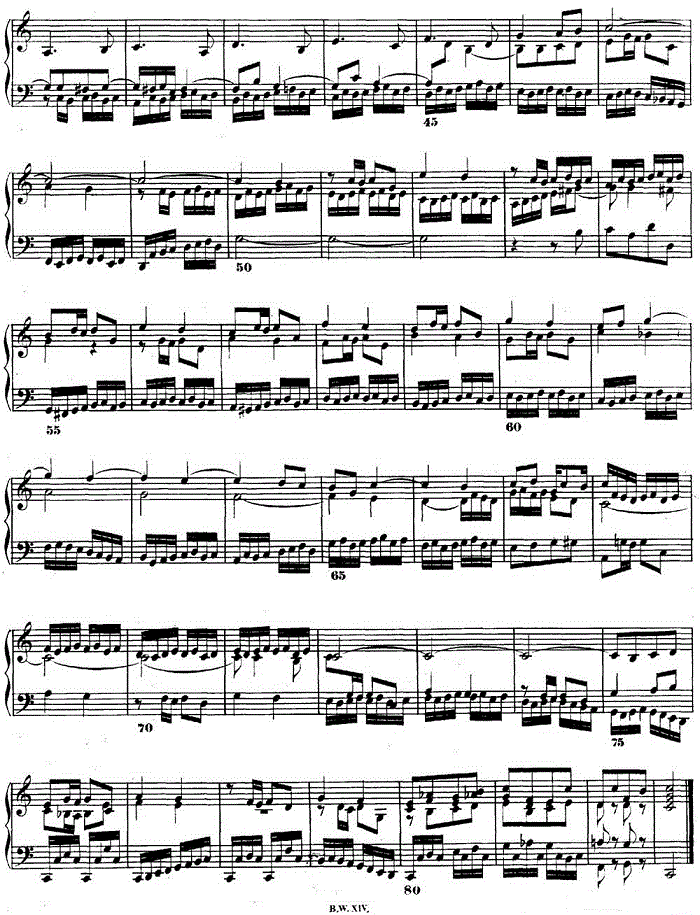 巴赫《平均律钢琴曲集·第二卷》之赋格曲（NO.1）