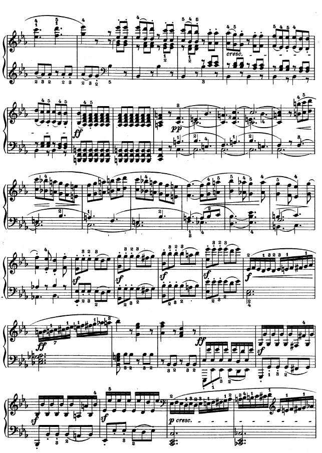 降E大调第四钢琴奏鸣曲-Op.7钢琴谱