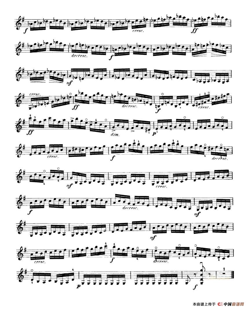 开塞（KAYSER 36首小提琴练习曲之11）小提琴谱