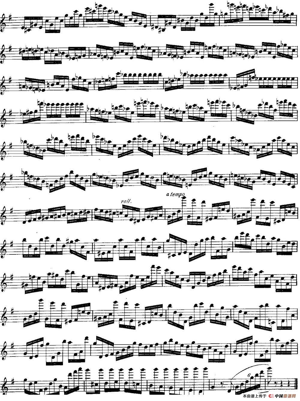 柯勒长笛练习曲作品33号（第三册）（5）长笛谱