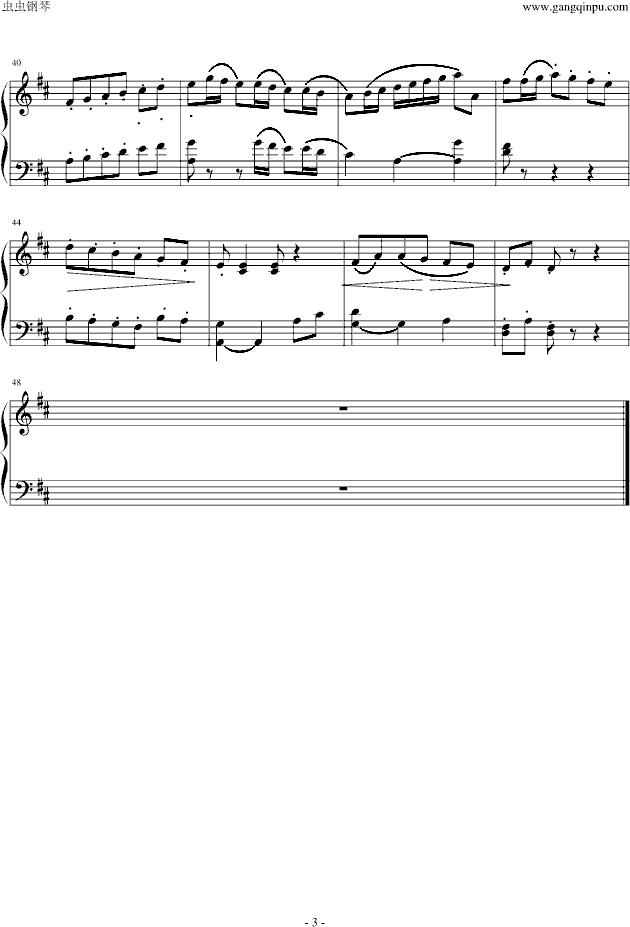 小步舞曲(四重奏)钢琴谱
