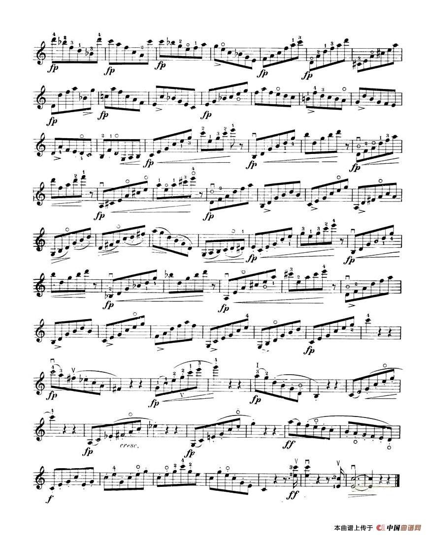 开塞（KAYSER 36首小提琴练习曲之29）小提琴谱
