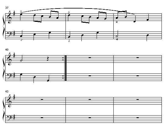 小步舞曲-(No.3)钢琴谱