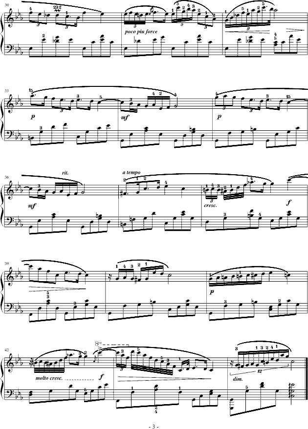 肖邦-c小调夜曲(Opus post)钢琴谱