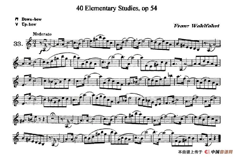 40首小提琴初级技巧练习曲之33