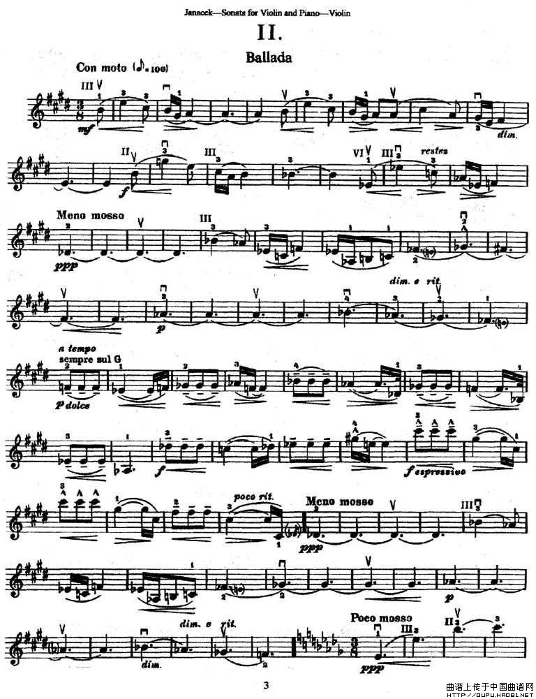 Sonata for Violin and Piano（奏鸣曲）