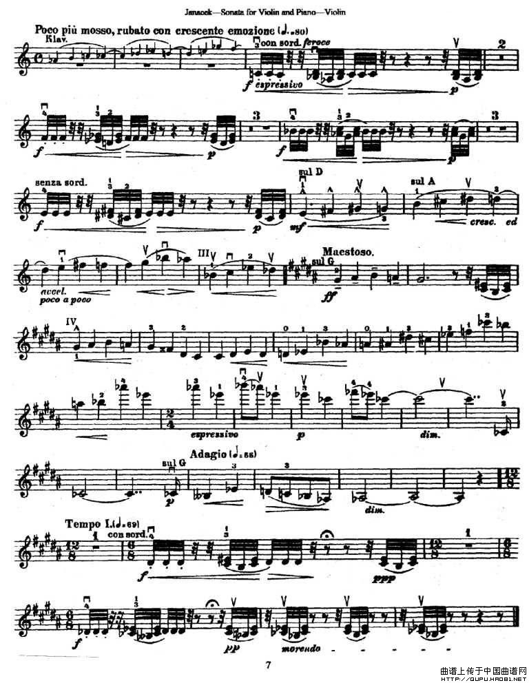 Sonata for Violin and Piano（奏鸣曲）